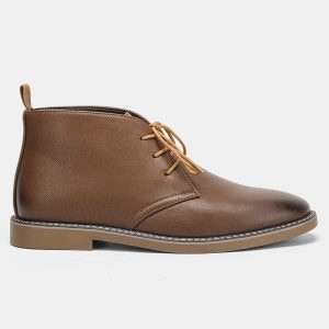 Men's Chelsea Boots Fashion Polished Genuine Leather Boots Men's Retro Desert Boots Short Boots Ankle Boots Men